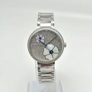 Michael Kors Courtney Steel Crystal MOP Dial Ladies Quartz Watch MK3835